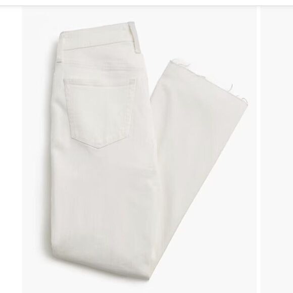 J. Crew Factory CG432 white Curvy mid-rise flare crop jean in signature NWT - Picture 5 of 10